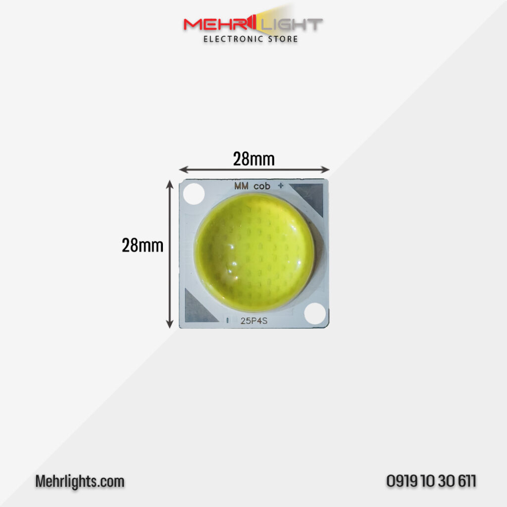 قیمت و خرید پنل سی او بی پروژکتوری 50 وات 2828 مهتابی لنز دار مدل 25P4S مهرلایت