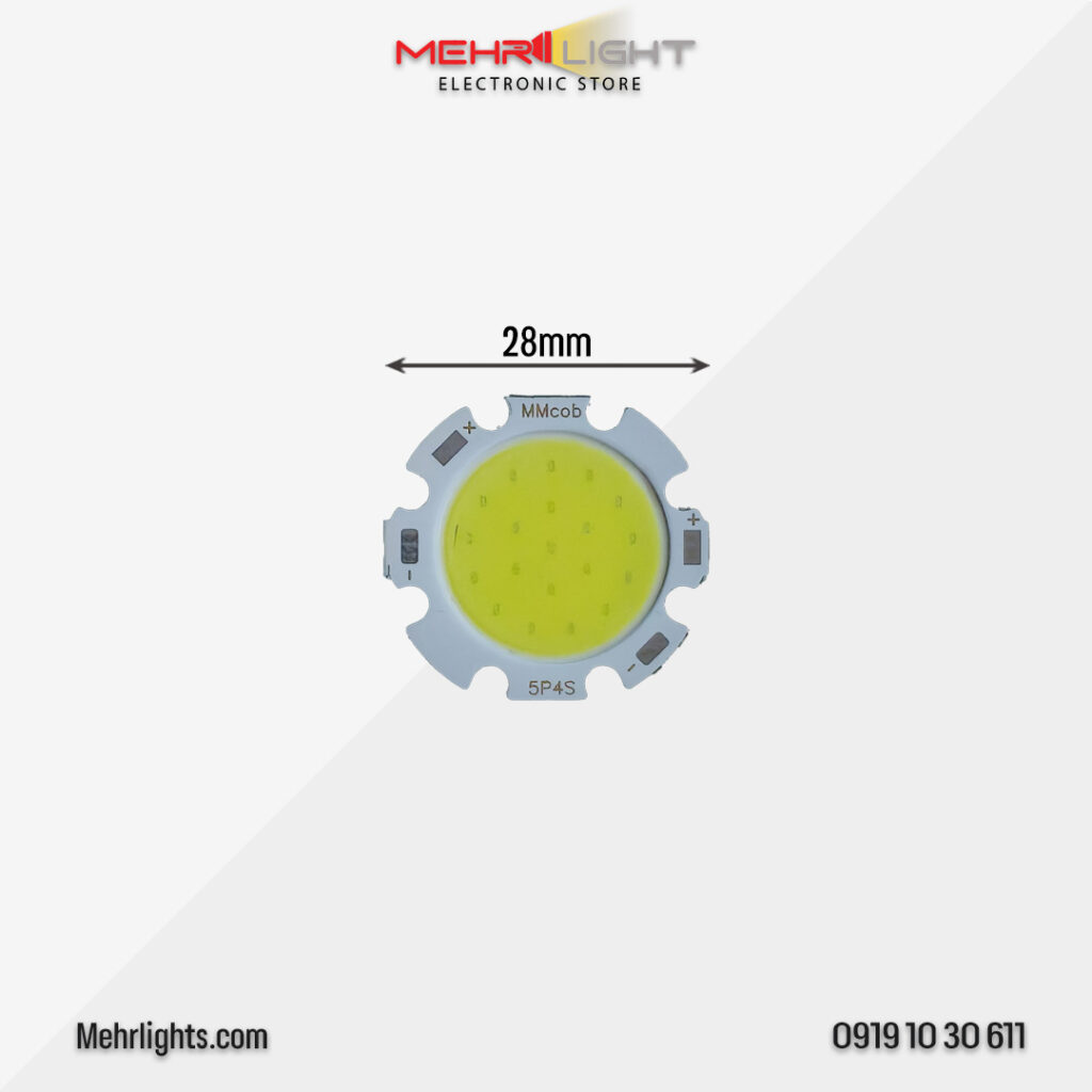 قیمت و خرید پنل سی او بی پروژکتوری 5 وات مهتابی مدل 5P4S مهرلایت