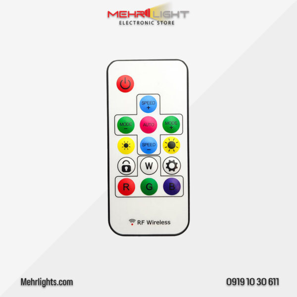 قیمت و خرید ریموت و کنترل ریسه ال ای دی 12 کلید مدل SP103 مهرلایت
